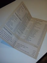 Cartas menu hosteleria